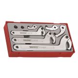 8-elementowy zestaw kluczy hakowych Teng Tools TTHP08