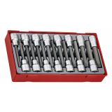 15-elementowy zestaw nasadek trzpieniowych typu Tx i 6-kątnych z chwytem kwadratowym 1/2", Teng Tools TTTxH15