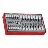 35-elementowy zestaw nasadek trzpieniowych z chwytem kwadratowym 1/4" i 3/8" Teng Tools TTBS35