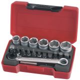 Zestaw kluczy nasadowych z chwytem kwadratowym 1/4" Teng Tools T1419