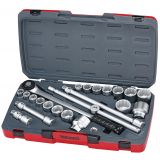 22-elementowy zestaw narzędzi nasadowych z chwytem kwadratowym 3/4" Teng Tools T3422S