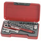 Zestaw kluczy nasadowych z chwytem kwadratowym 1/4" Teng Tools T1424