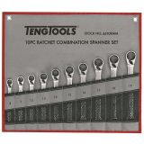 Zestaw kluczy płasko-oczkowych z zapadką Teng Tools 6510RMM