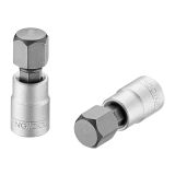 Nasadka trzpieniowa 6-kątna z chwytem 1/4" 10 mm