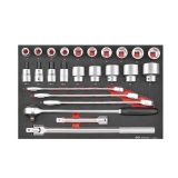 Zestaw narzędzi nasadowych 3/4" Teng Tools TTESK25