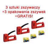 Zestaw 3 zszywaczy ręczny Rapid R53E + zszywki GRATIS