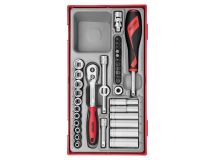Zestaw kluczy nasadowych z chwytem kwadratowym ¼" Teng Tools TT1435