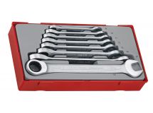 8-elementowy zestaw kluczy płasko-oczkowych zapadkowych Teng Tools TT6508RS