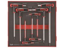Zestaw 7 kluczy trzpieniowych sześciokątnych z rękojeścią poprzeczną Teng Tools TEDHEX7