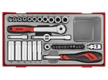 Zestaw kluczy nasadowych z chwytem kwadratowym 1/2" Teng Tools TT143512