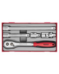 Zestaw pokrętła zapadkowego z chwytem kwadratowym ½" Teng Tools TT1205