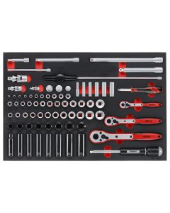 77-elementowy zestaw narzędzi nasadowych Teng Tools TTESK77