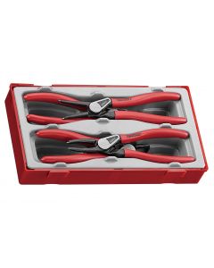 4-elementowy zestaw szczypiec do wewn. i zewn. pierścieni osadczych 19-60 mm Teng Tools TT474-7E